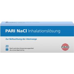 Die Packung zeigt eine Inhalationslösung zur Befeuchtung der Atemwege.